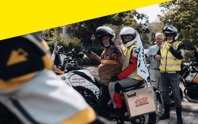 Fellows Ride Eifel, Peter und Marina auf dem Motorrad